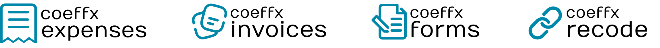 Coeffx Products — Expenses, Invoices, Forms, Recode